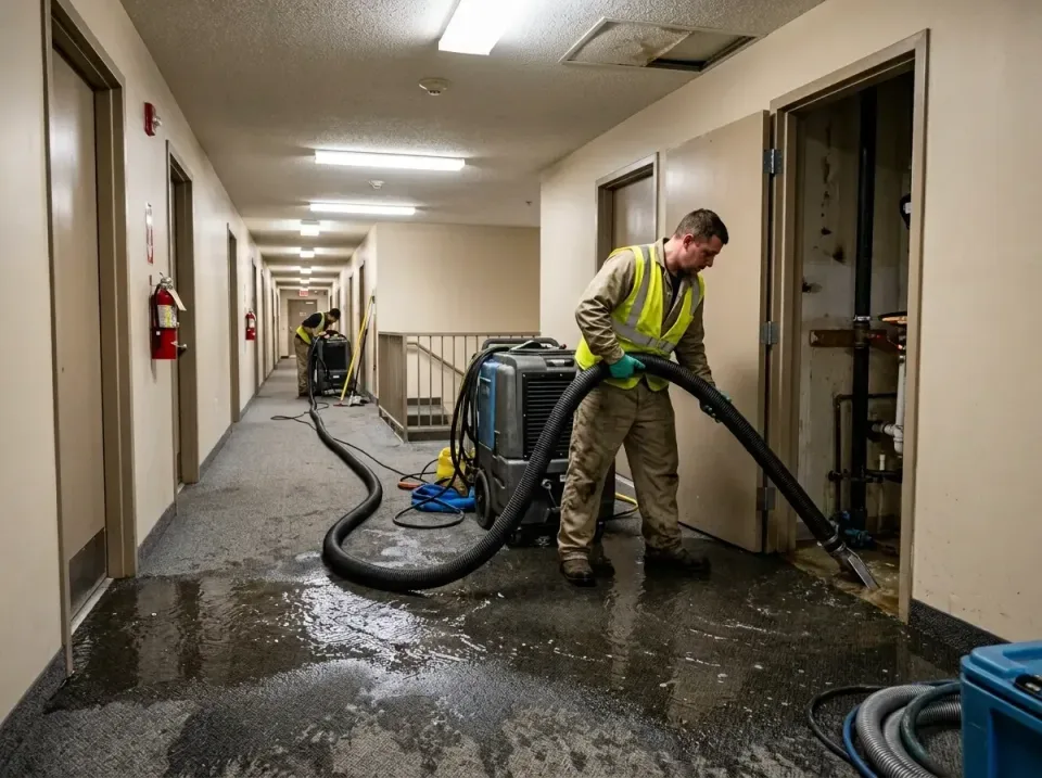 multi-unit-apartment-hallway-f-005 — frequently asked questions, Emergency Burst Pipe Water Extraction & Removal in Lafourch…